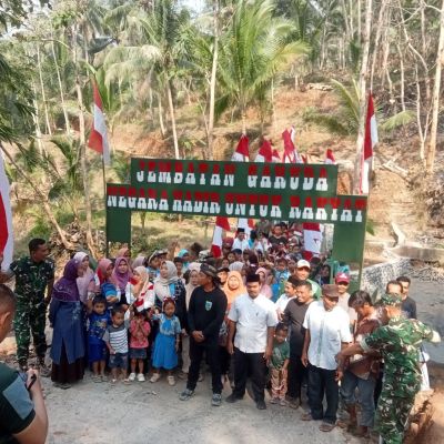 Jembatan Garuda Merah Putih Resmi Berdiri, Sambung Harapan Warga Desa Kalijering Kebumen