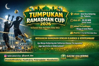 Wujudkan Semangat Sportivitas: Gazak Kalijering Gelar Turnamen Voli 