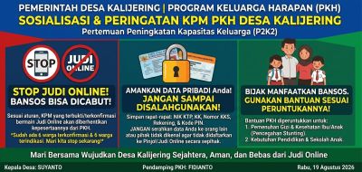 Pemdes Kalijering Ingatkan Risiko Pencabutan Bansos Akibat Judi Online dan Imbau Warga Jaga Data Pribadi